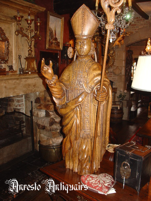 Antiek houten beeld, beeld