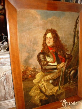 antieke Franse schilderij voorstelling Louis XIV 