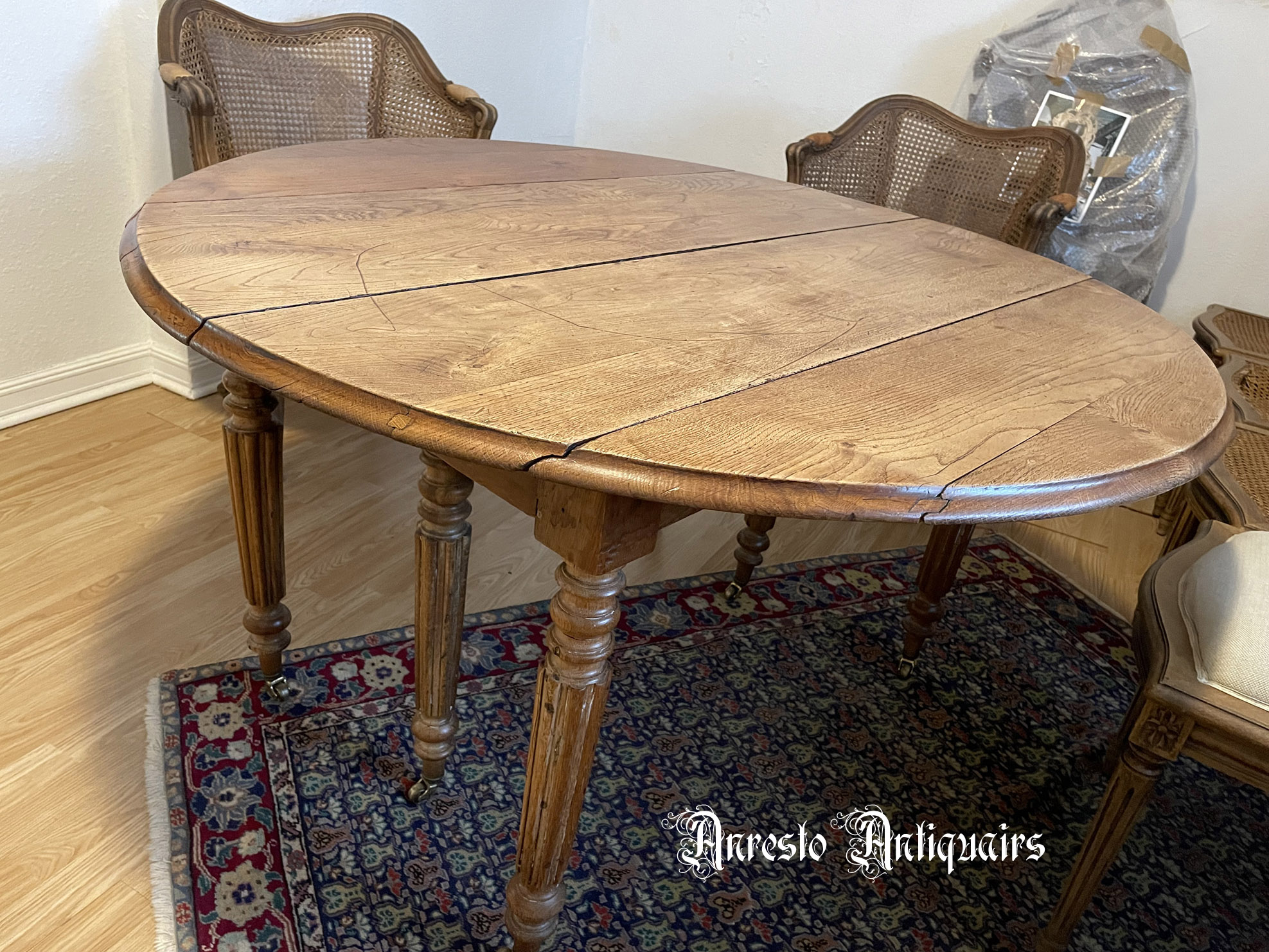 Antieke Franse coulissentafel