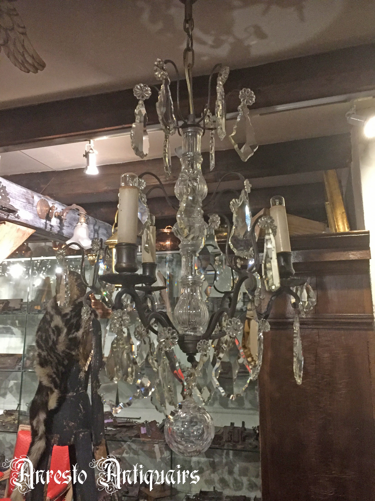 Antieke Franse Rococo hanglamp